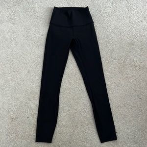 Black Lululemon wunder under leggings size 2, 25” length